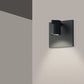 SONNEMAN Suspenders 1-Light Standard Single Cylinders With Flood Lens Satin Black Diecast Aluminum Shade Wall Sconce