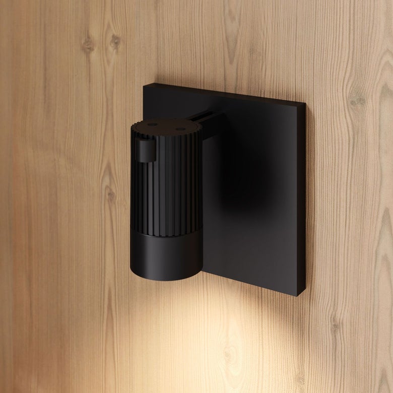 SONNEMAN Suspenders 1-Light Standard Single Cylinders With Snoot Flood Lens Satin Black Shade Wall Sconce