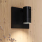 SONNEMAN Suspenders 1-Light Standard Single Cylinders With Snoot Flood Lens Satin Black Shade Wall Sconce