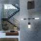 SONNEMAN Suspenders 1-Light Standard Single Etched Chiclet Cluster Luminaire Satin Black Wall Sconce