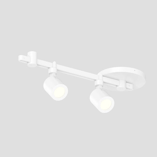 SONNEMAN Suspenders 12" 1-Tier Precise Bar Mounted Aimable Satin White Linear Surface Flush Mount Lighting With Aluminum Cylinders Shade