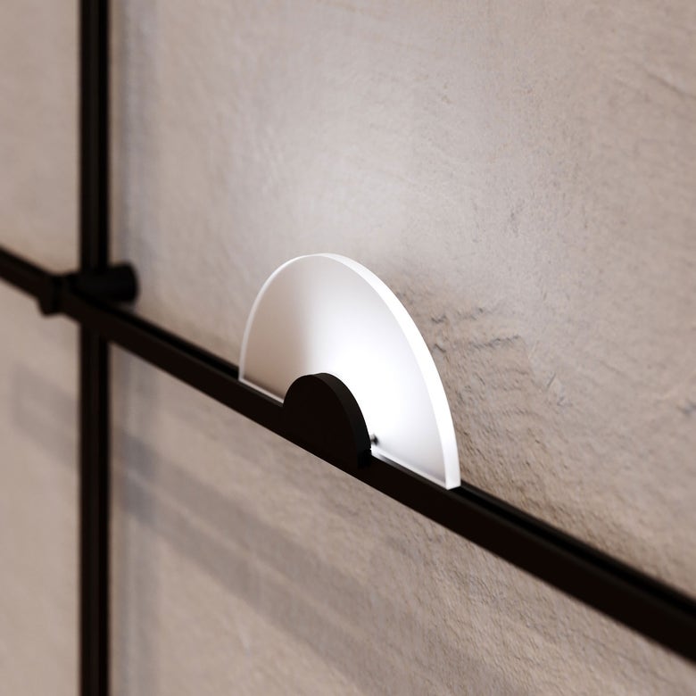 SONNEMAN Suspenders 2-Bar 5-Light Mezzaluna Luminaires Satin Black Acrylic Shade Wall Sconce