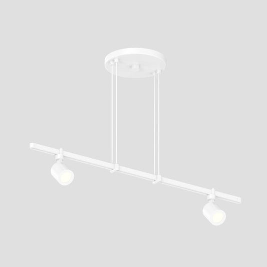 SONNEMAN Suspenders 24" 1-Tier Precise Bar-Mounted Aimable Cylinder Light Satin White Linear Flush Mount Lighting