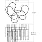 SONNEMAN Suspenders 3-Tier Path Matrix Satin White Clear Etched Acrylic Shade Chandelier