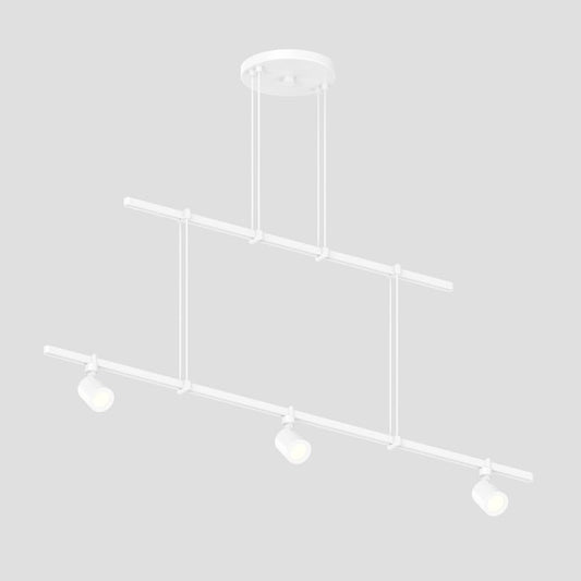 SONNEMAN Suspenders 36" 2-Tier Precise Aimable Cylinders With Flood Lens Trim Satin White Linear Flush Mount Lighting