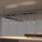 SONNEMAN Suspenders 36" 8-Light Crystal Rod Bar Mounted Single Cylinders With Flood Lenses Linear Pendant Light
