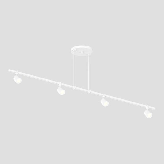SONNEMAN Suspenders 48" 1-Tier Precise Bar-Mounted Aimable Satin White Aluminum Cylinder Shade Linear Flush Mount Lighting