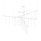 SONNEMAN Suspenders 72" 4-Tier Tri-Bar Crystal Ladder Satin White Chandelier Light