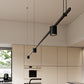 SONNEMAN Suspenders 96" 1-Tier Power Precise Direct Mount Cylinder Luminaires Satin Black Pendant Light