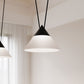 SONNEMAN Suspenders 96" 1-Tier V-Line Etched Glass Cone Luminaires Satin Black Linear Pendant Light