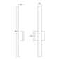 SONNEMAN Sword 24" Integral LED Textured White Aluminum Shade Wall Sconce
