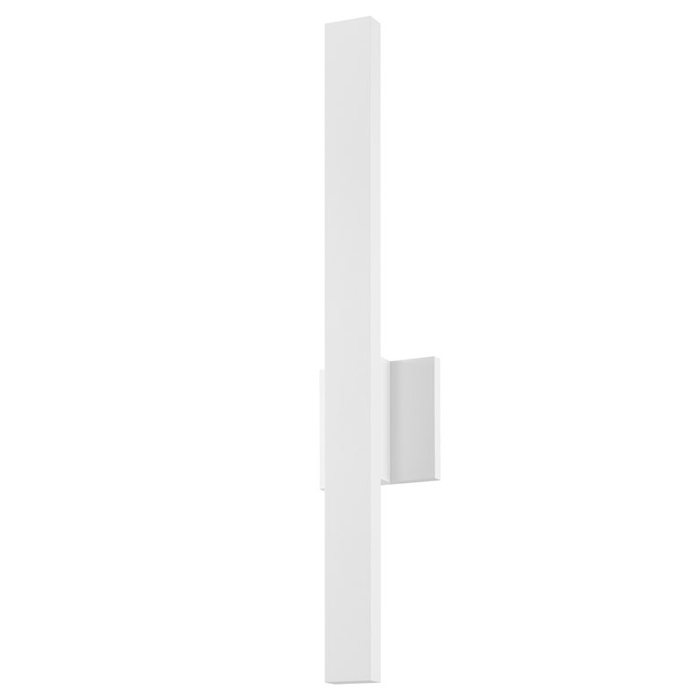 SONNEMAN Sword 24" Integral LED Textured White Aluminum Shade Wall Sconce