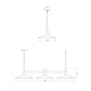 SONNEMAN Systema Staccato 3-Light Brass Linear Pendant Light With Shallow Cone Shade