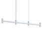 SONNEMAN Systema Staccato 4-Light LED Bright Satin Aluminum Linear Suspension Pendant Light