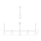 SONNEMAN Systema Staccato 5-Light LED Brass Drum Shade Linear Suspension Pendant Light