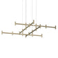 SONNEMAN Systema Staccato Hash 28-Light Brass Frosted Acrylic Shade Chandelier