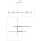 SONNEMAN Systema Staccato Hash 28-Light Bright Satin Aluminum Frosted Acrylic Shade Chandelier