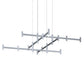 SONNEMAN Systema Staccato Hash 28-Light Bright Satin Aluminum Frosted Acrylic Shade Chandelier