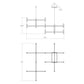 SONNEMAN Systema Staccato Offset 28-Light Bright Satin Aluminum Frosted Acrylic Shade Chandelier