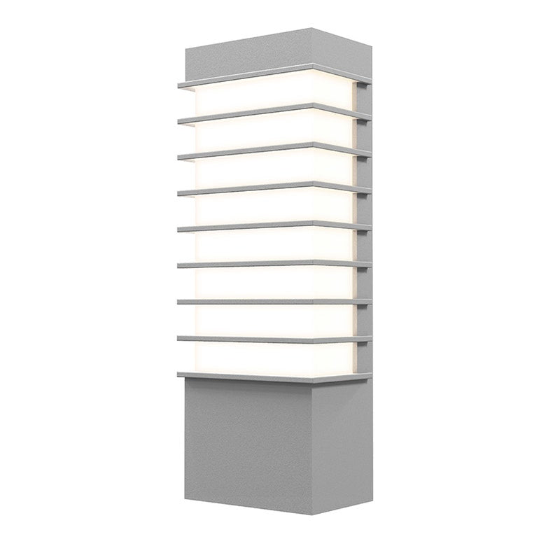 SONNEMAN Tawa 13" Slim 1-Light LED Textured Gray Optical Acrylic Shade Wall Sconce