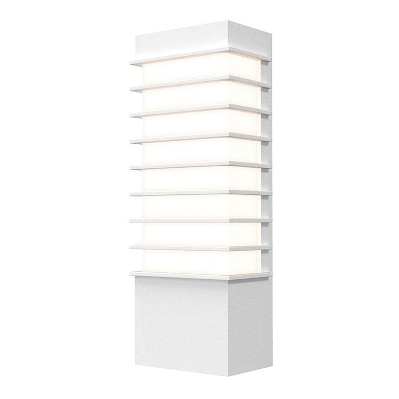 SONNEMAN Tawa 13" Slim 1-Light LED Textured White Optical Acrylic Shade Wall Sconce