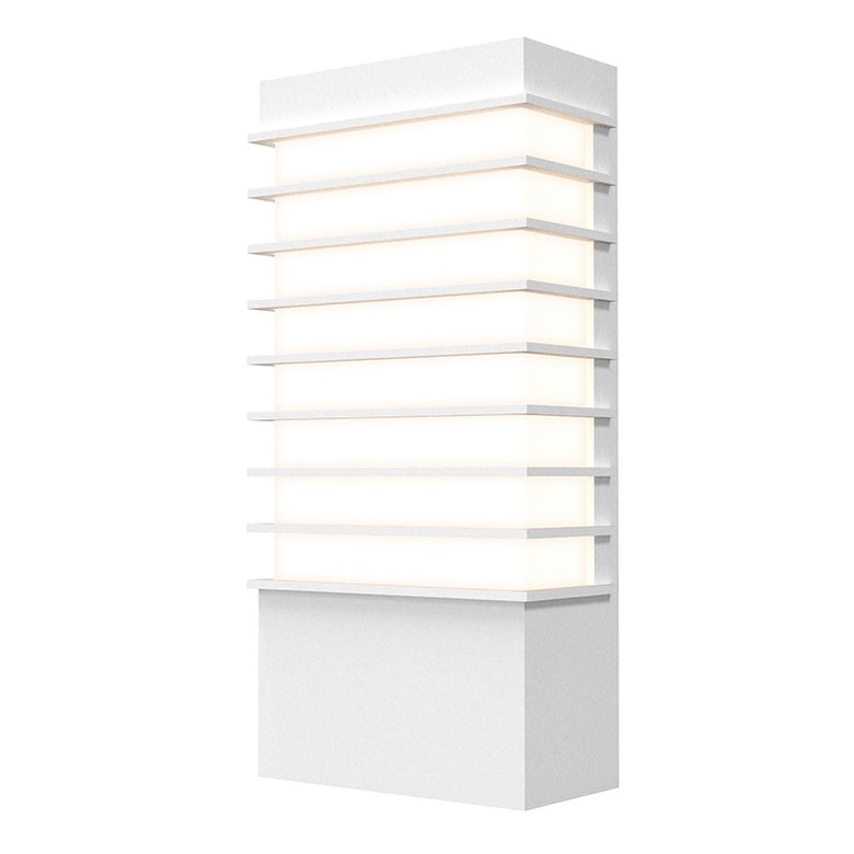 SONNEMAN Tawa 13" Standard 1-Light LED Textured White Optical Acrylic Shade Wall Sconce
