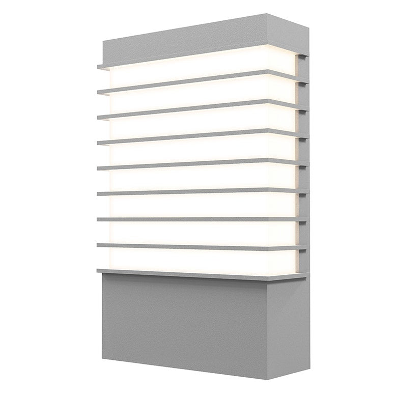 SONNEMAN Tawa 13" Wide 1-Light LED Textured Gray Optical Acrylic Shade Wall Sconce