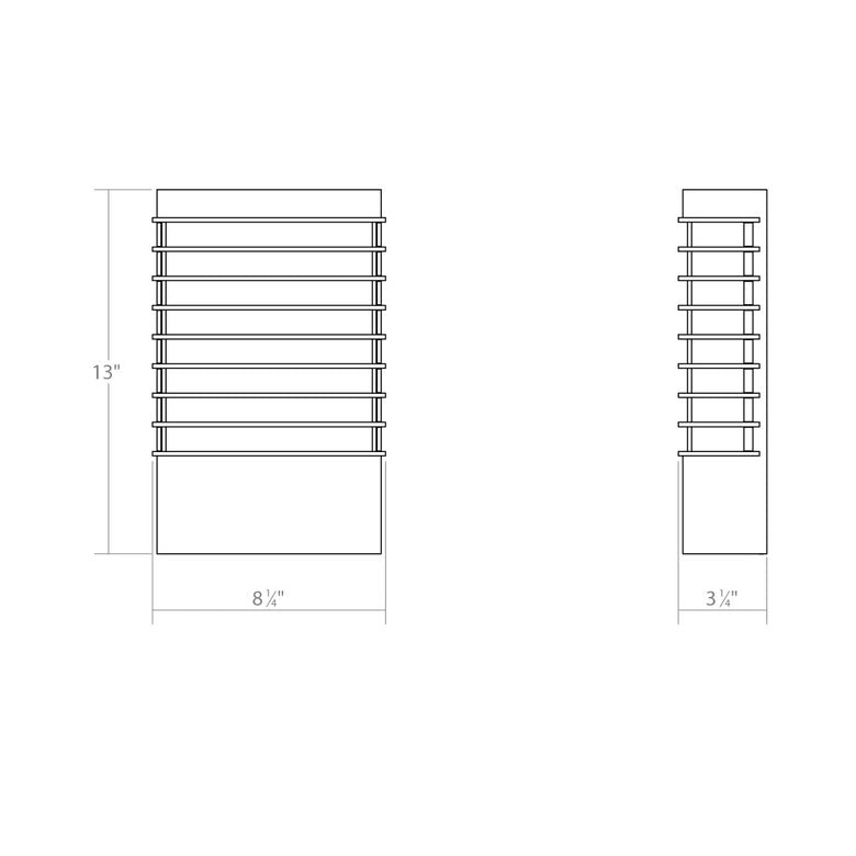 SONNEMAN Tawa 13" Wide 1-Light LED Textured White Optical Acrylic Shade Wall Sconce