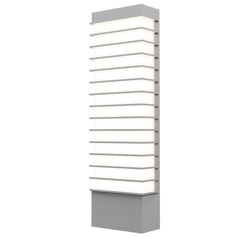 SONNEMAN Tawa 21" Standard 1-Light LED Textured Gray Optical Acrylic Shade Wall Sconce