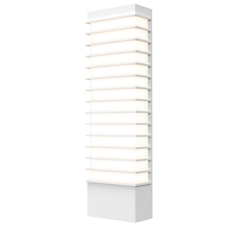 SONNEMAN Tawa 21" Standard 1-Light LED Textured White Optical Acrylic Shade Wall Sconce