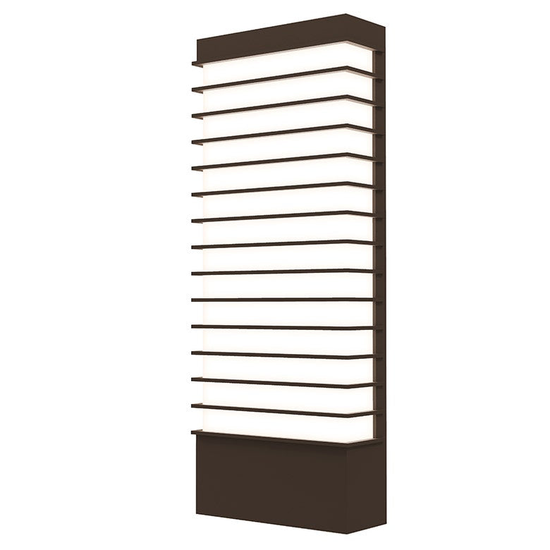 SONNEMAN Tawa 21" Wide 1-Light LED Textured Bronze Optical Acrylic Shade Wall Sconce