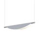 SONNEMAN Tela 40" 1-Light LED Dove Gray Metal Shade Single Pendant Light