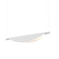 SONNEMAN Tela 40" 1-Light LED Satin White Metal Shade Single Pendant Light