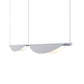 SONNEMAN Tela 79" 2-Light LED Dove Gray Metal Shade Double Pendant Light