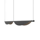 SONNEMAN Tela 79" 2-Light LED Satin Black Metal Shade Double Pendant Light