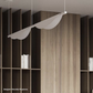 SONNEMAN Tela 79" 2-Light LED Satin White Metal Shade Double Pendant Light