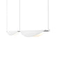 SONNEMAN Tela 79" 2-Light LED Satin White Metal Shade Double Pendant Light