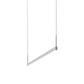 SONNEMAN Thin-Line 36" 1-Light LED One Sided Satin White Optical Acrylic Shade Linear Suspension Pendant Light With 20FT Cord Length