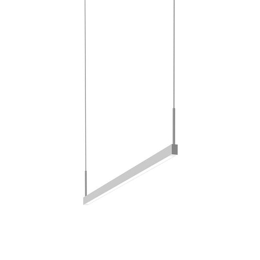 SONNEMAN Thin-Line 36" 1-Light LED One Sided Satin White Optical Acrylic Shade Linear Suspension Pendant Light With 20FT Cord Length