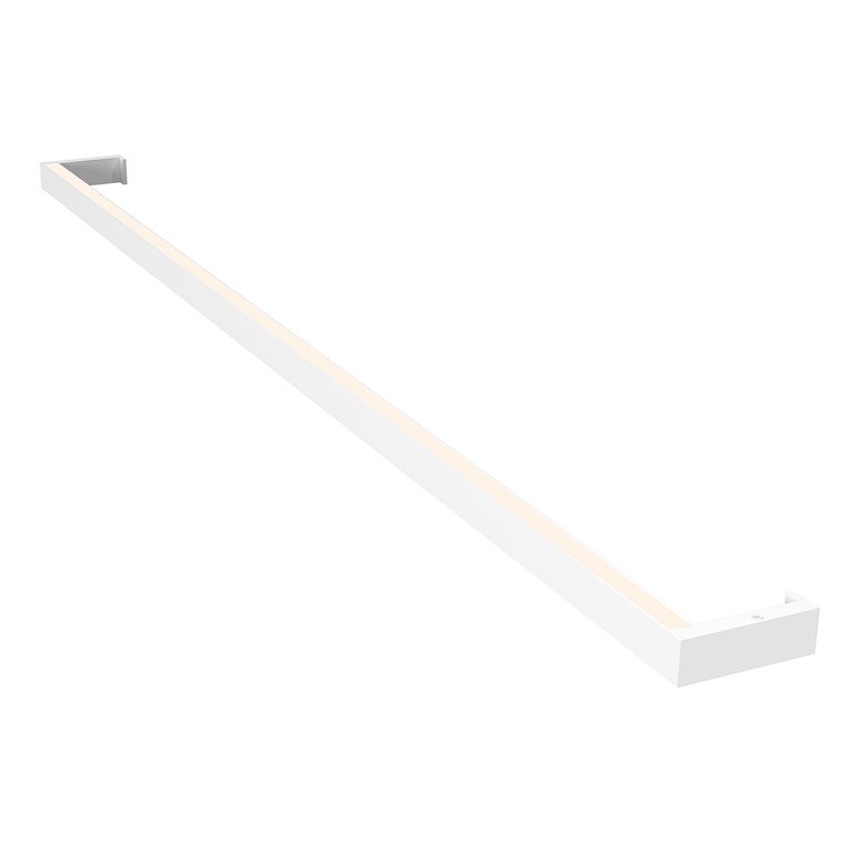 SONNEMAN Thin-Line 4' One-Sided 1-Light LED 3500K Bright Satin Aluminum Optical Acrylic Shade Wall Bar Lighting