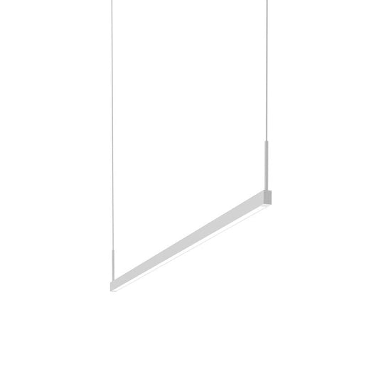 SONNEMAN Thin-Line 48" 1-Light LED 3500K One Sided Satin White Optical Acrylic Shade Linear Suspension Pendant Light