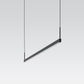 SONNEMAN Thin-Line 48" 1-Light LED One Sided Satin Black Optical Acrylic Shade Linear Suspension Pendant Light With 20FT Cord Length