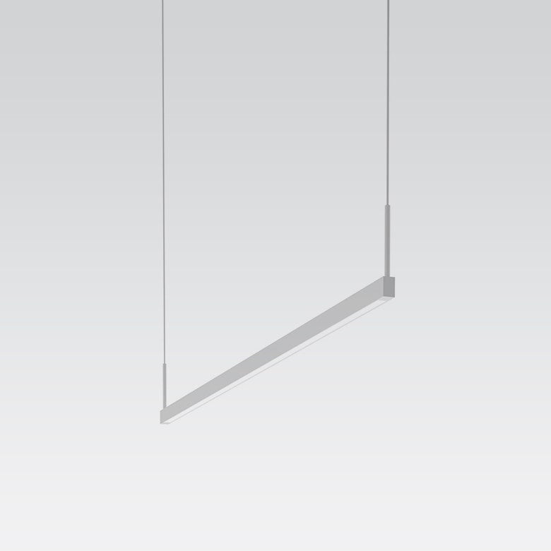 SONNEMAN Thin-Line 48" 1-Light LED One Sided Satin White Optical Acrylic Shade Linear Suspension Pendant Light With 20FT Cord Length