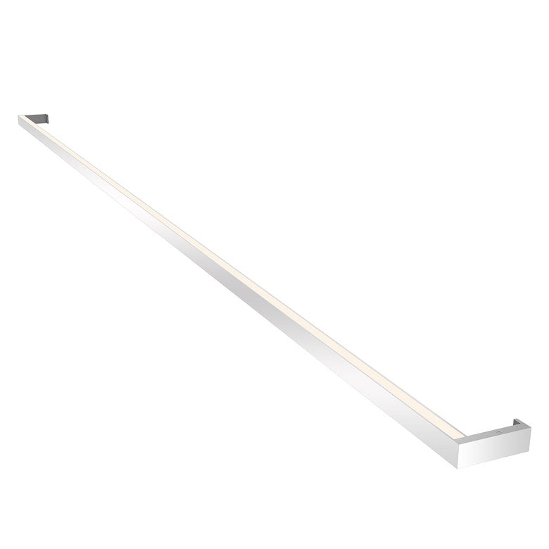 SONNEMAN Thin-Line 8' One-Sided 1-Light LED Bright Satin Aluminum Optical Acrylic Shade Wall Bar Lighting