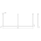 SONNEMAN Thin-Line 96" 2-Light LED Two Sided Satin White Optical Acrylic Shade Linear Suspension Pendant Light With 20FT Cord Length