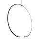 SONNEMAN Torc 25" 1-Light LED Satin Black Optical Silicone Shade Single Pendant Light