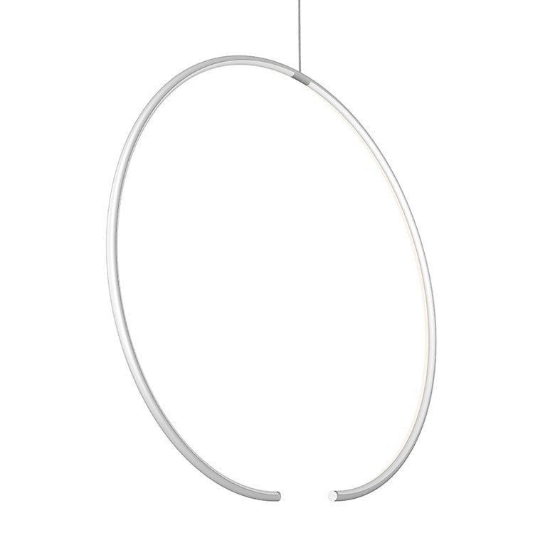 SONNEMAN Torc 25" 1-Light LED Satin White Optical Silicone Shade Single Pendant Light