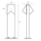 SONNEMAN Triform 16" 2-Light LED Textured Gray Diecast Aluminum Shade Double Bollard Light