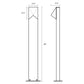 SONNEMAN Triform 28" 1-Light LED Textured Gray Diecast Aluminum Shade Bollard Light