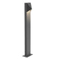 SONNEMAN Triform 28" 1-Light LED Textured Gray Diecast Aluminum Shade Bollard Light